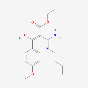 molecular formula C17H24N2O4 B11497472 ethyl (2Z)-3-amino-3-(butylamino)-2-[(4-methoxyphenyl)carbonyl]prop-2-enoate 