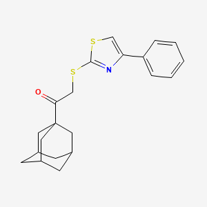 1-Ethanone, 2-[(4-phenyl-2-thiazolyl)thio]-1-tricyclo[3.3.1.1(3,7)]dec-1-yl-