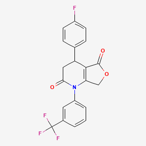 4-(4-fluorophenyl)-1-[3-(trifluoromethyl)phenyl]-4,7-dihydrofuro[3,4-b]pyridine-2,5(1H,3H)-dione