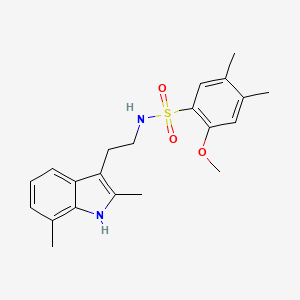 N-[2-(2,7-dimethyl-1H-indol-3-yl)ethyl]-2-methoxy-4,5-dimethylbenzenesulfonamide