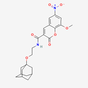 N-[2-(Adamantan-1-yloxy)ethyl]-8-methoxy-6-nitro-2-oxo-2H-chromene-3-carboxamide