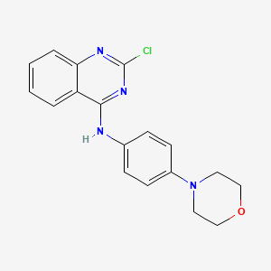 molecular formula C18H17ClN4O B11497520 2-chloro-N-[4-(morpholin-4-yl)phenyl]quinazolin-4-amine 