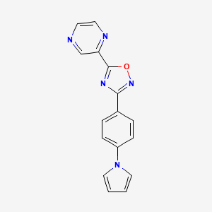 2-{3-[4-(1H-pyrrol-1-yl)phenyl]-1,2,4-oxadiazol-5-yl}pyrazine