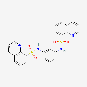 molecular formula C24H18N4O4S2 B11497535 N,N'-benzene-1,3-diyldiquinoline-8-sulfonamide 