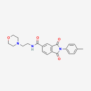 molecular formula C22H23N3O4 B11497541 2-(4-methylphenyl)-N-(2-morpholin-4-ylethyl)-1,3-dioxoisoindoline-5-carboxamide 