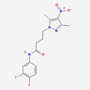 N-(3,4-difluorophenyl)-4-(3,5-dimethyl-4-nitro-1H-pyrazol-1-yl)butanamide