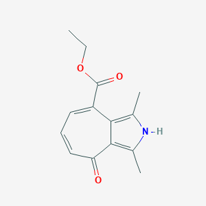 molecular formula C14H15NO3 B11497558 Cyclohepta[c]pyrrole-4-carboxylic acid, 1,3-dimethyl-8-oxo-2,8-dihydro-, ethyl ester 