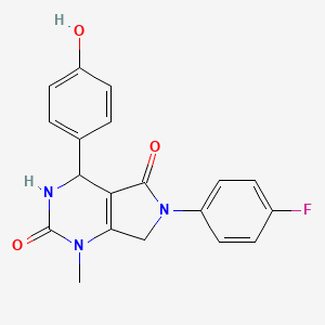 6-(4-fluorophenyl)-4-(4-hydroxyphenyl)-1-methyl-3,4,6,7-tetrahydro-1H-pyrrolo[3,4-d]pyrimidine-2,5-dione