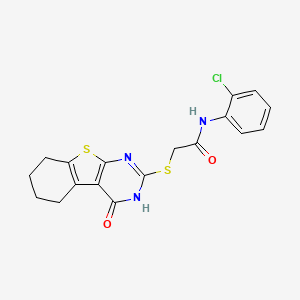 N-(2-chlorophenyl)-2-[(4-oxo-3,4,5,6,7,8-hexahydro[1]benzothieno[2,3-d]pyrimidin-2-yl)sulfanyl]acetamide