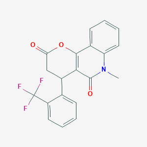 6-methyl-4-[2-(trifluoromethyl)phenyl]-4,6-dihydro-2H-pyrano[3,2-c]quinoline-2,5(3H)-dione