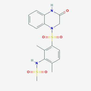 N-{2,6-dimethyl-3-[(3-oxo-3,4-dihydroquinoxalin-1(2H)-yl)sulfonyl]phenyl}methanesulfonamide