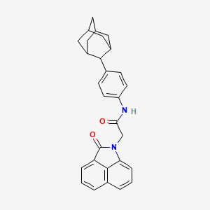 molecular formula C29H28N2O2 B11497710 N-[4-(2-Adamantyl)phenyl]-2-(2-oxobenzo[CD]indol-1(2H)-YL)acetamide 