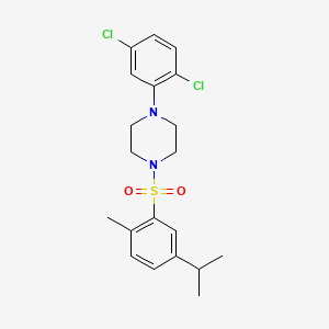 molecular formula C20H24Cl2N2O2S B11497715 1-(2,5-Dichlorophenyl)-4-[(5-isopropyl-2-methylphenyl)sulfonyl]piperazine 