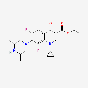 3-Quinolinecarboxylic acid, 1-cyclopropyl-7-(3,5-diMethyl-1-piperazinyl)-6,8-difluoro-1,4-dihydro-4-oxo-, ethyl ester