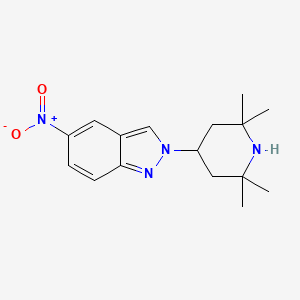 molecular formula C16H22N4O2 B11497742 5-nitro-2-(2,2,6,6-tetramethylpiperidin-4-yl)-2H-indazole 