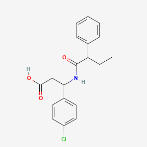 3-(4-Chlorophenyl)-3-[(2-phenylbutanoyl)amino]propanoic acid