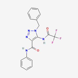 1-benzyl-N-phenyl-5-[(2,2,2-trifluoroacetyl)amino]triazole-4-carboxamide