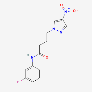 N-(3-fluorophenyl)-4-(4-nitro-1H-pyrazol-1-yl)butanamide