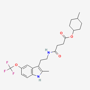 4-methylcyclohexyl 4-({2-[2-methyl-5-(trifluoromethoxy)-1H-indol-3-yl]ethyl}amino)-4-oxobutanoate