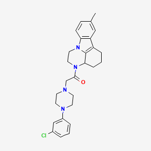 2-[4-(3-chlorophenyl)piperazin-1-yl]-1-(8-methyl-1,2,3a,4,5,6-hexahydro-3H-pyrazino[3,2,1-jk]carbazol-3-yl)ethanone