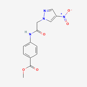 methyl 4-[2-(4-nitro-1H-pyrazol-1-yl)acetamido]benzoate