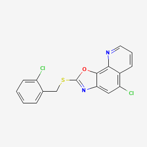 5-Chloro-2-[(2-chlorobenzyl)sulfanyl][1,3]oxazolo[4,5-h]quinoline