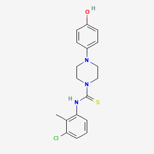 N-(3-chloro-2-methylphenyl)-4-(4-hydroxyphenyl)piperazine-1-carbothioamide