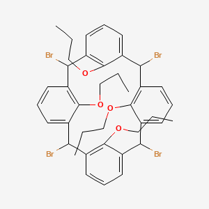 molecular formula C40H44Br4O4 B1149787 5,11,17,23-Tetrabromo-25,26,27,28-tetrapropoxycalix[4]arene 98% CAS No. 181640-72-2