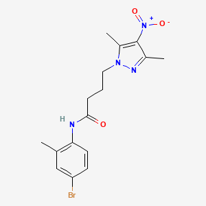 N-(4-bromo-2-methylphenyl)-4-(3,5-dimethyl-4-nitro-1H-pyrazol-1-yl)butanamide