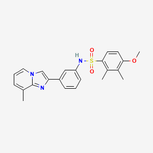 4-methoxy-2,3-dimethyl-N-[3-(8-methylimidazo[1,2-a]pyridin-2-yl)phenyl]benzenesulfonamide