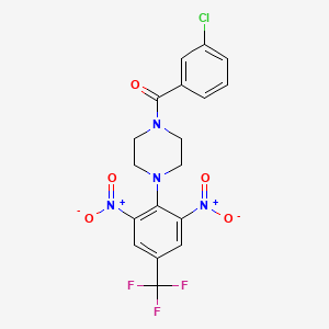 (3-Chlorophenyl){4-[2,6-dinitro-4-(trifluoromethyl)phenyl]piperazin-1-yl}methanone