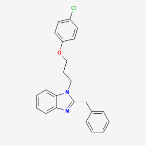 1H-1,3-Benzimidazole, 1-[3-(4-chlorophenoxy)propyl]-2-(phenylmethyl)-