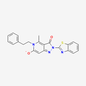 2-(1,3-benzothiazol-2-yl)-4-methyl-3-oxo-5-(2-phenylethyl)-3,5-dihydro-2H-pyrazolo[4,3-c]pyridin-6-olate