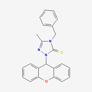 molecular formula C23H19N3OS B11497971 4-benzyl-5-methyl-2-(9H-xanthen-9-yl)-2,4-dihydro-3H-1,2,4-triazole-3-thione 