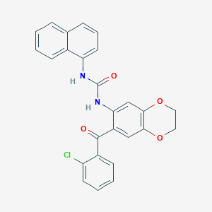 1-{7-[(2-Chlorophenyl)carbonyl]-2,3-dihydro-1,4-benzodioxin-6-yl}-3-naphthalen-1-ylurea