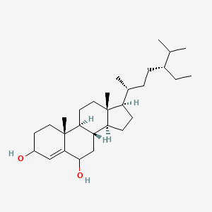 (8S,9S,10R,13R,14S,17R)-17-[(2R,5R)-5-ethyl-6-methylheptan-2-yl]-10,13-dimethyl-2,3,6,7,8,9,11,12,14,15,16,17-dodecahydro-1H-cyclopenta[a]phenanthrene-3,6-diol