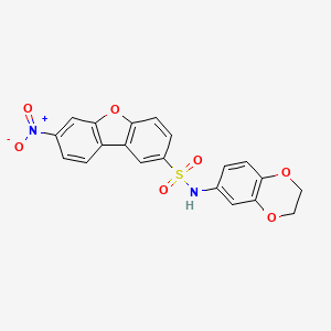 N-(2,3-dihydro-1,4-benzodioxin-6-yl)-7-nitrodibenzo[b,d]furan-2-sulfonamide