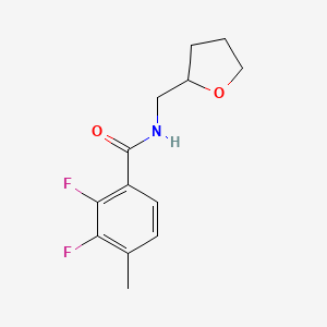 2,3-difluoro-4-methyl-N-(tetrahydrofuran-2-ylmethyl)benzamide