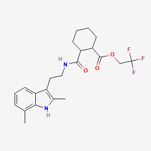 2,2,2-trifluoroethyl 2-({[2-(2,7-dimethyl-1H-indol-3-yl)ethyl]amino}carbonyl)cyclohexanecarboxylate