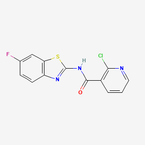 molecular formula C13H7ClFN3OS B11498064 2-chloro-N-(6-fluoro-1,3-benzothiazol-2-yl)pyridine-3-carboxamide 