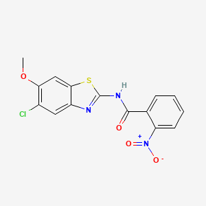 N-(5-chloro-6-methoxy-1,3-benzothiazol-2-yl)-2-nitrobenzamide