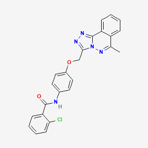 molecular formula C24H18ClN5O2 B11498227 2-chloro-N-{4-[(6-methyl[1,2,4]triazolo[3,4-a]phthalazin-3-yl)methoxy]phenyl}benzamide 