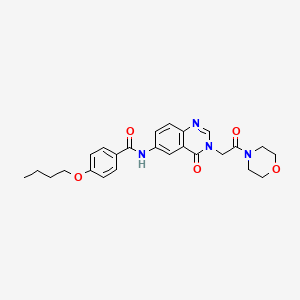 4-butoxy-N-{3-[2-(morpholin-4-yl)-2-oxoethyl]-4-oxo-3,4-dihydroquinazolin-6-yl}benzamide