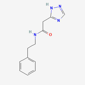 molecular formula C12H14N4O B11498253 N-(2-phenylethyl)-2-(4H-1,2,4-triazol-3-yl)acetamide 