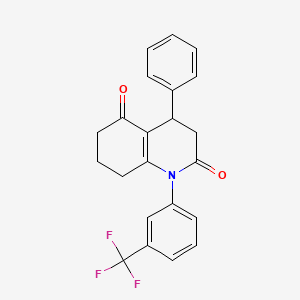 4-phenyl-1-[3-(trifluoromethyl)phenyl]-4,6,7,8-tetrahydroquinoline-2,5(1H,3H)-dione