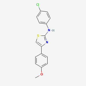 molecular formula C16H13ClN2OS B11498269 N-(4-chlorophenyl)-4-(4-methoxyphenyl)-1,3-thiazol-2-amine 