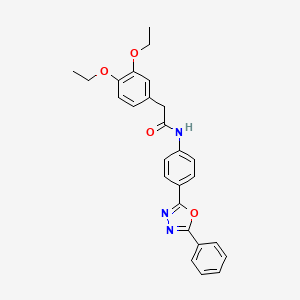 2-(3,4-diethoxyphenyl)-N-[4-(5-phenyl-1,3,4-oxadiazol-2-yl)phenyl]acetamide