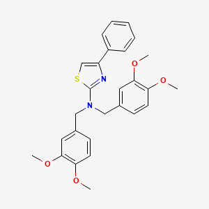 N,N-bis[(3,4-dimethoxyphenyl)methyl]-4-phenyl-1,3-thiazol-2-amine