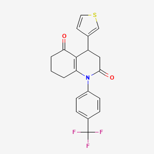 4-(thiophen-3-yl)-1-[4-(trifluoromethyl)phenyl]-4,6,7,8-tetrahydroquinoline-2,5(1H,3H)-dione