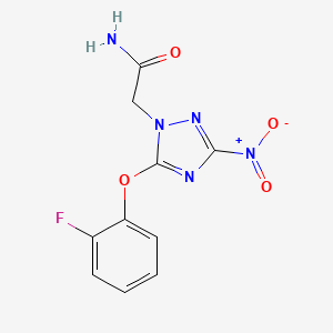 2-[5-(2-fluorophenoxy)-3-nitro-1H-1,2,4-triazol-1-yl]acetamide